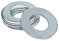 7/8 Bolt Size - Zinc Plated Carbon Steel - Flat Washer - Exact Industrial Supply