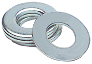 1 Bolt Size - Zinc Plated Carbon Steel - Flat Washer - Exact Industrial Supply