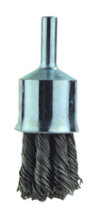 1" Diameter - 1/4" Shank - .006 Wire - End Brush - Exact Industrial Supply