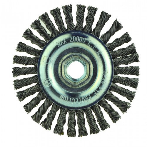 ‎4″X5/8-11 RADIAL BRUSH .020 WIRE - Exact Industrial Supply