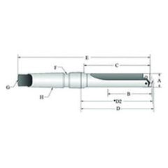 22015S-4IS-60 T-A® Spade Blade Holder - Flute- Series 1.5 - Exact Industrial Supply