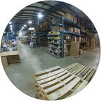 18" Lightweight Convex Mirror With T Bracket - Exact Industrial Supply