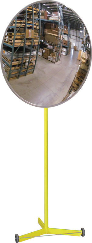 26" Convex Mirror With Portable Stand - Exact Industrial Supply