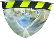 36" Quarter Dome Mirror-Safety Border - Exact Industrial Supply