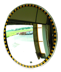 18" Outdoor Convex Mirror Safety Border - Exact Industrial Supply