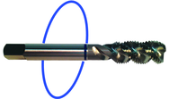 M10 x 1.50 Dia. - D6 - 3 FL - Std Spiral Flute Tap - Blue Ring - Exact Industrial Supply