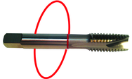 M10 x 1.25 Dia. - D5 - 3 FL - Std Spiral Point Tap - Red Ring - Exact Industrial Supply