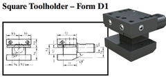 VDI Square Toolholder - Form D1 - Part #: CNC86 41.5032 - Exact Industrial Supply