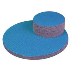 24" x No Hole - 40 Grit - PSA Sanding Disc - Blue Zirc-Cloth - Exact Industrial Supply