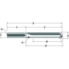 24025S-125L Straight T-A® Spade Blade Holder - Straight Flute- Series 2.5 - Exact Industrial Supply