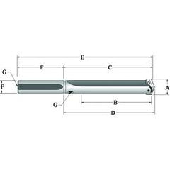 24020S-100L Spade Blade Holder - Straight Flute- Series 2 - Exact Industrial Supply