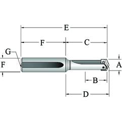 22070S-300L Spade Blade Holder - Straight Flute- Series 7 - 8 - Exact Industrial Supply