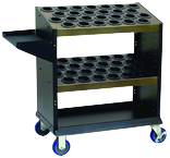 Tool Storage Cart - Holds 52 Pcs. 50 Taper Tools - Brown - Exact Industrial Supply