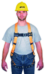 Non-Stretch Harness w/Mating buckle Shoulder Straps; Tongue Buckle Leg Straps & Mating Buckle Chest Strap - Exact Industrial Supply