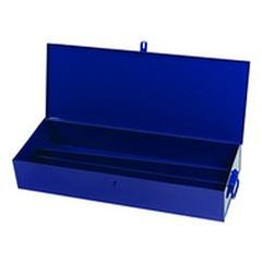 30-1/4 x 8-1/8 x 4-3/4" Blue Toolbox - Exact Industrial Supply