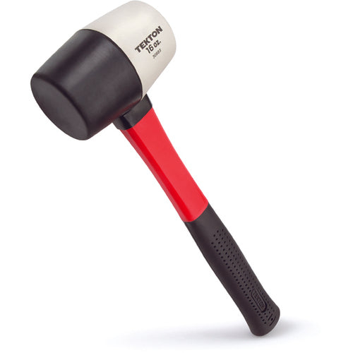 Tekton 16 Oz. White/Black Rubber Mallet Fiberglass Handle - Exact Industrial Supply