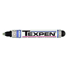 Texpen Medium Marker - Stainless Steel Ball Tip - Black - Exact Industrial Supply