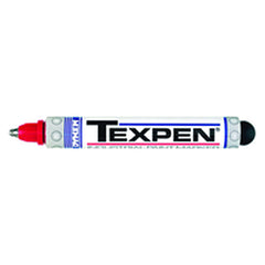 Texpen Medium Marker - Stainless Steel Ball Tip - Red - Exact Industrial Supply