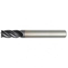 5/16x5/16x1-5/8x4 4FL Square Carbide End Mill-Round Shank-TiAlN - Exact Industrial Supply