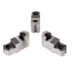 Hard Top Jaws for Scroll Chuck 6" 4-Jaw 4 Pc Set - Exact Industrial Supply
