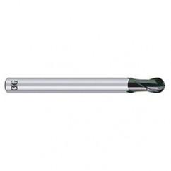 3mm Dia. - 75" OAL - Carbide - Ball End HP End Mill-2 FL - Exact Industrial Supply