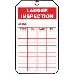 Ladder Status Tag, Ladder Inspection, 25/Pk, Cardstock - Exact Industrial Supply