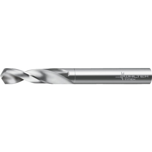 3.5 mm Dia. × 3.5 mm Shank × 20 mm Flute Length × 52 mm OAL, 3xD, 118°, 2xD Flute, External Coolant, DIN 6539, Round Solid Carbide Drill - Exact Industrial Supply