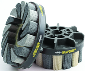 100mm x 18mm - 80 Grit - Nampower™ Nylon Abrasive Turbine Brush - Exact Industrial Supply