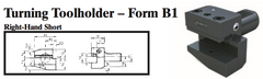 VDI Turning Toolholder - Form B1 (Right-Hand Short) - Part #: CNC86 21.2516.1 - Exact Industrial Supply