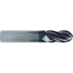 1/2x1/2x1-1/4x3 4 Flute Ball Nose TuffCut® XT HP End Mill ALtima® Blaze Coated - Exact Industrial Supply