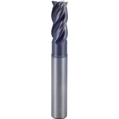 3/16″ × 3/16″ × 7/32″ × 3″ 4 Flute Square End Carbide End Mill-Plain Shank - Y-Coating - Exact Industrial Supply