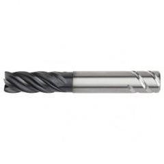 1/2x1/2x1-1/4x2-1/4x4 .030R 5FL Carbide End Mill-Weldon Shank-AlTiN - Exact Industrial Supply