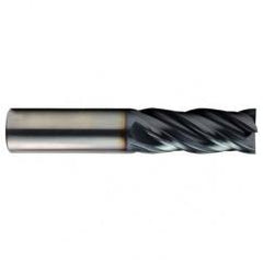 7/16 x 7/16 x 1 x 2-3/4 4Fl  Square Carbide End Mill - TiALN - Exact Industrial Supply