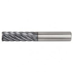 3/8x3/8x1-1/8x3 .015R 7FL Carbide End Mill-Round Shank-AlTiN - Exact Industrial Supply