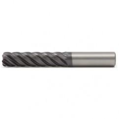 3/4x3/4x3x6 .060R 5FL Carbide End Mill-Round Shank-AlTiN - Exact Industrial Supply