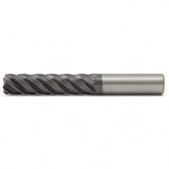 5/8x5/8x2-1/2x5-1/4 .015R 5FL Carbide End Mill-Round Shank-AlTiN - Exact Industrial Supply