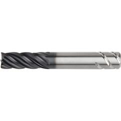 3/16x3/16x9/16x2 5FL Square Carbide End Mill-Round Shank-AlTiN - Exact Industrial Supply