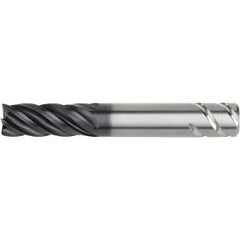3/16x3/16x9/16x2 5FL Square Carbide End Mill-Round Shank-AlTiN - Exact Industrial Supply