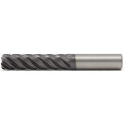 3/8x3/8x1-1/2x4 .030R 5FL Carbide End Mill-Round Shank-AlTiN - Exact Industrial Supply