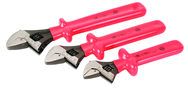 Insulated Adjustable 3 Piece Wrench Set 8"; 10" & 12" - Exact Industrial Supply