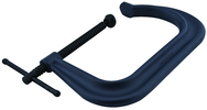 4406, 4400 Series Forged C-Clamp - Extra Deep-Throat, Regular-Duty, 0" - 6" Jaw Opening, 5" Throat Depth - Exact Industrial Supply