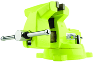 1550, High-Visibility Safety Vise, 5" Jaw Width, 5-1/4" Jaw Opening - Exact Industrial Supply