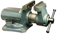 SBV-100, Super-Junior Vise, Swivel Base, 4" Jaw Width, 2-1/4" Jaw Opening - Exact Industrial Supply