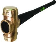 8 lb Head, 30" B.A.S.H® Brass Hammer - Exact Industrial Supply