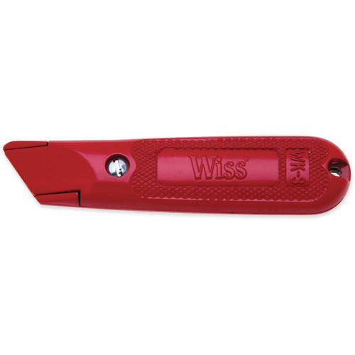 WK9V Fixed Blade Utility Knife, With 3 Blades, Carded - Exact Industrial Supply