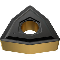 WNMG 432 UC YG3010, 1/32″ Corner Radius, 3/16″ Thick, 1/2″ Inscribed Circle, CVD, Trigon, Turning Indexable Insert