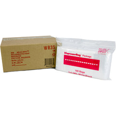 3″ × 5″ 2-MIL White Block Reloc Zippit Zipper Bags, Sold per Case of 1000 (10 boxes of 100 per case)