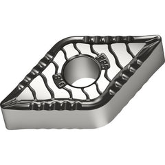 DNMG 431 G|Double-sided WPP20S, 1/64″ Corner Radius, 3/16″ Thick, 1/2″ Inscribed Circle, 55° Diamond, Turning Indexable Insert - Exact Industrial Supply
