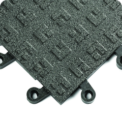 ErgoDeckÂ Heavy Duty Tiles SolidÂ with GritShield 18" x 18" x 7/8" Thick - Black - Exact Industrial Supply