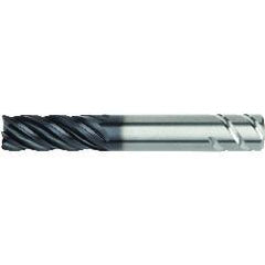 1/2x1/2x1-5/8x4 .120R 5FL Carbide End Mill-Round Shank-AlTiN - Exact Industrial Supply